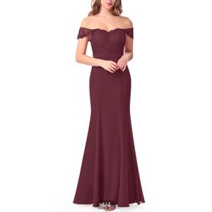Azazie Violetta dress in Cabernet A0
